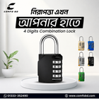 Combination Mini Size Padlock, 4 Digits, Waterproof Outdoor Heavy Duty